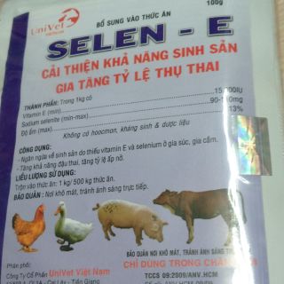 Gà Tăng sinh sản, thụ thai, mau tái đàn, chống ngẻo đầu mù mắt Selen E