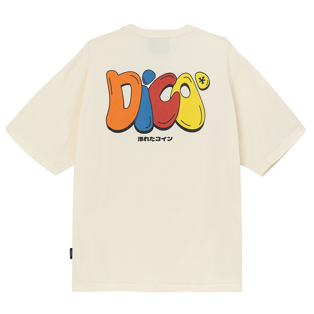 Áo thun DirtyCoins Multicolor Typo T-shirt - Cream