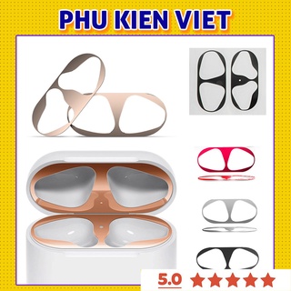 Miếng Dán Bảo Vệ Airpods Kim Loại Mạ Vàng Chống Bụi Cho Tai Nghe Bluetooth Không Dây Ốp Lưng i12 1 2 Pro Vỏ Case Airpod