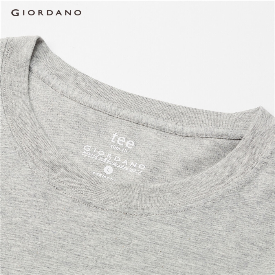 Áo thun GIORDANO 01091229 cổ tròn in họa tiết chữ thời trang dành cho nam | BigBuy360 - bigbuy360.vn