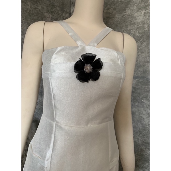 Đầm tacta 2 dây chéo ngực kèm tag hoa mã D22