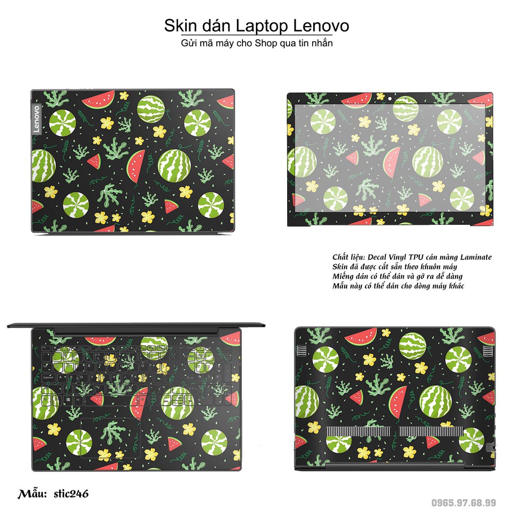 Skin dán Laptop Lenovo in hình Hoa văn sticker nhiều mẫu 40 (inbox mã máy cho Shop)