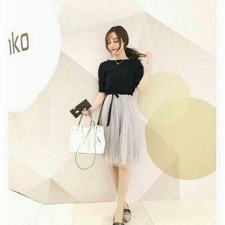 Đầm xòe công chúa phối lưới