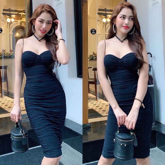 Ảnh thật kèm video_Đầm body dây dự tiệc_JuMe Fashion