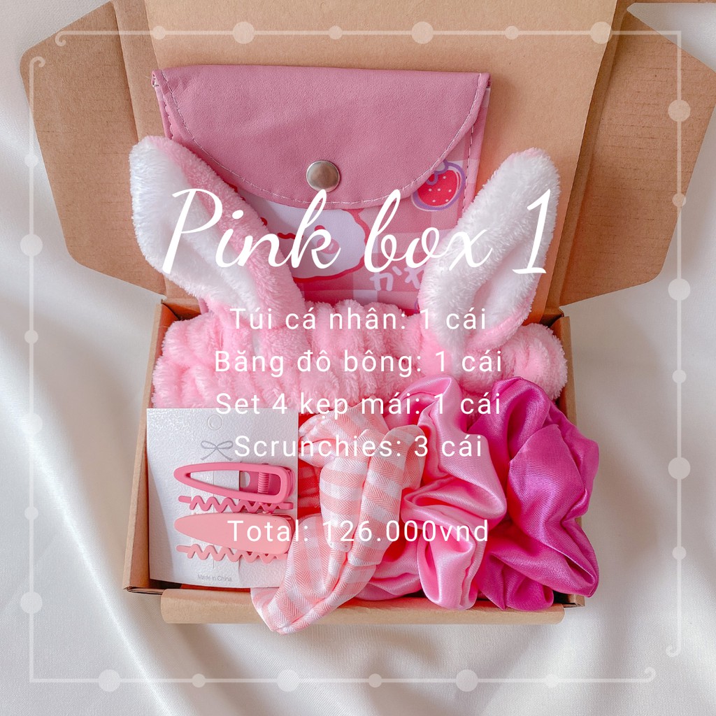 Set Quà Tặng Tone Hồng💖 Đặc Biệt Cho Bạn Nữ, 1 Box Gồm 2-6 Món Quà Dễ Thương | BigBuy360 - bigbuy360.vn