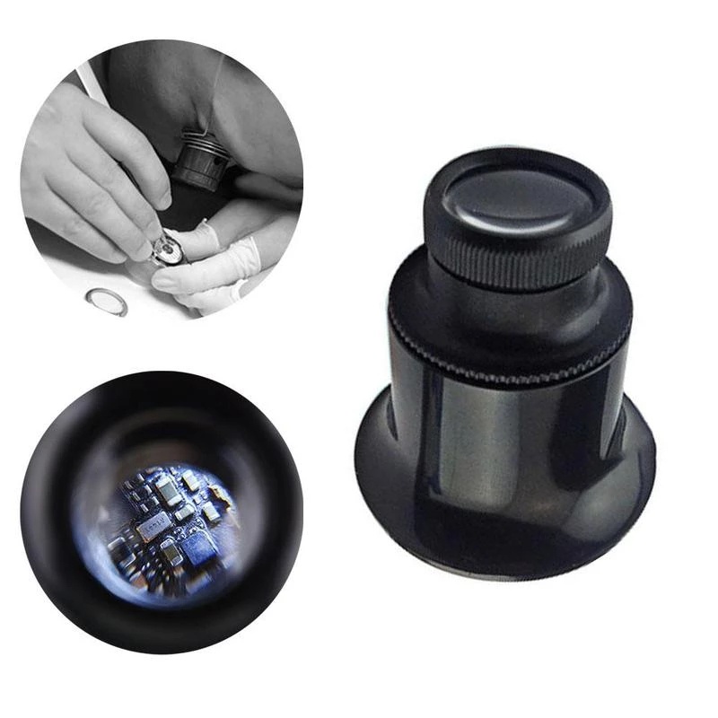 Kính Lúp Một Mắt Phóng Đại 3X-20X Chuyên Dụng Cho Thợ Sửa Đồng Hồ/Trang Sức