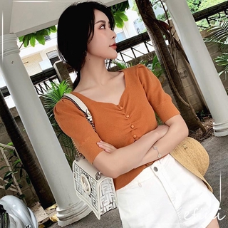 Áo Thun Dáng Ôm Thời Trang Mùa Hè Cho Nữ