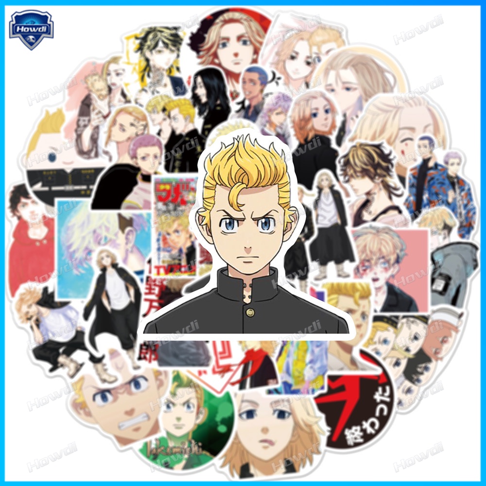Miếng Dán Trang Trí Mũ Bảo Hiểm / Xe Mô Tô Chống Thấm Nước Hoạ Tiết Anime Tokyo Revenge