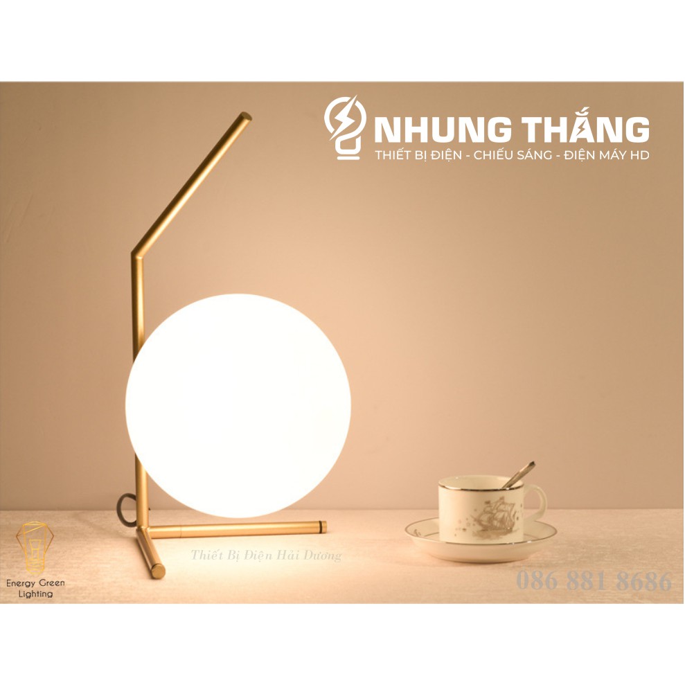 Đèn Để Bàn Trang Trí Hình Mặt Trăng 8010-2 - Kiểu Dáng Sang Trọng - Đã Bao Gồm Bóng Led - Bảo hành 12 Tháng