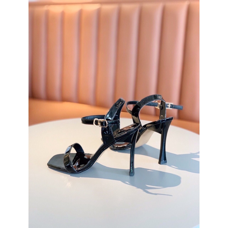GIÀY SANDAL CAO GÓT QUAI MẢNH DA BÓNG GÓT DẸT NHỌN MỚI CHANH XẢ QUÁ ĐI