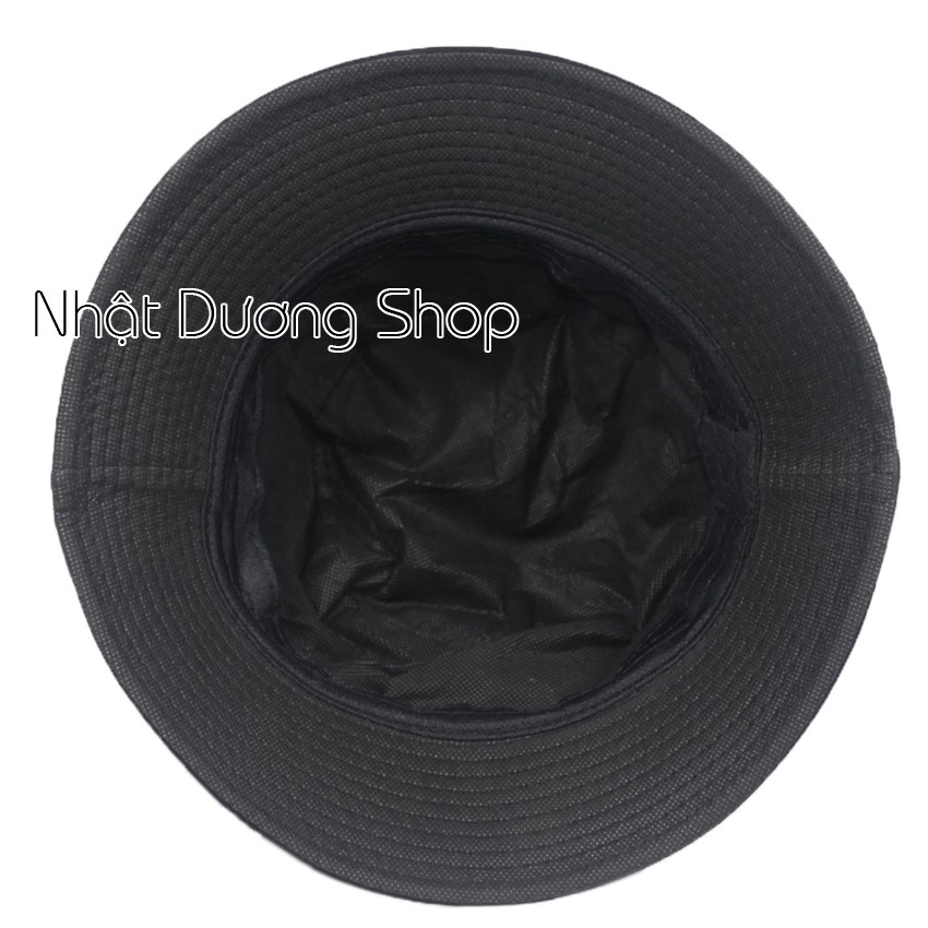 Nón bucket tai bèo Parental Advisory - Đen vải Cotton thoáng mát thích hợp cho ace