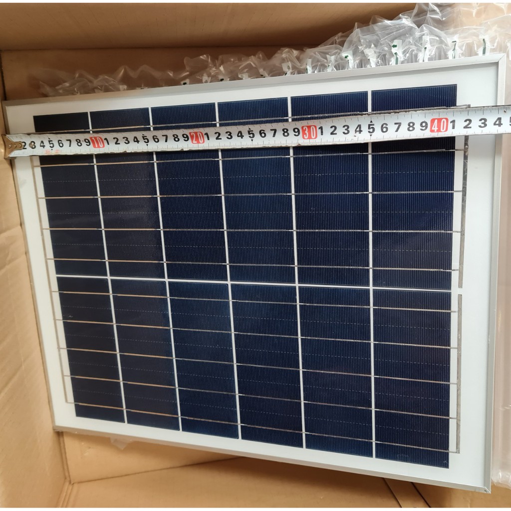 Tấm pin năng lượng mặt trời Solar Panel 6V 20W Poly - Solar panel 6V 20W Poly, sẵn dây nối 5m, đầu cắm tùy chọn