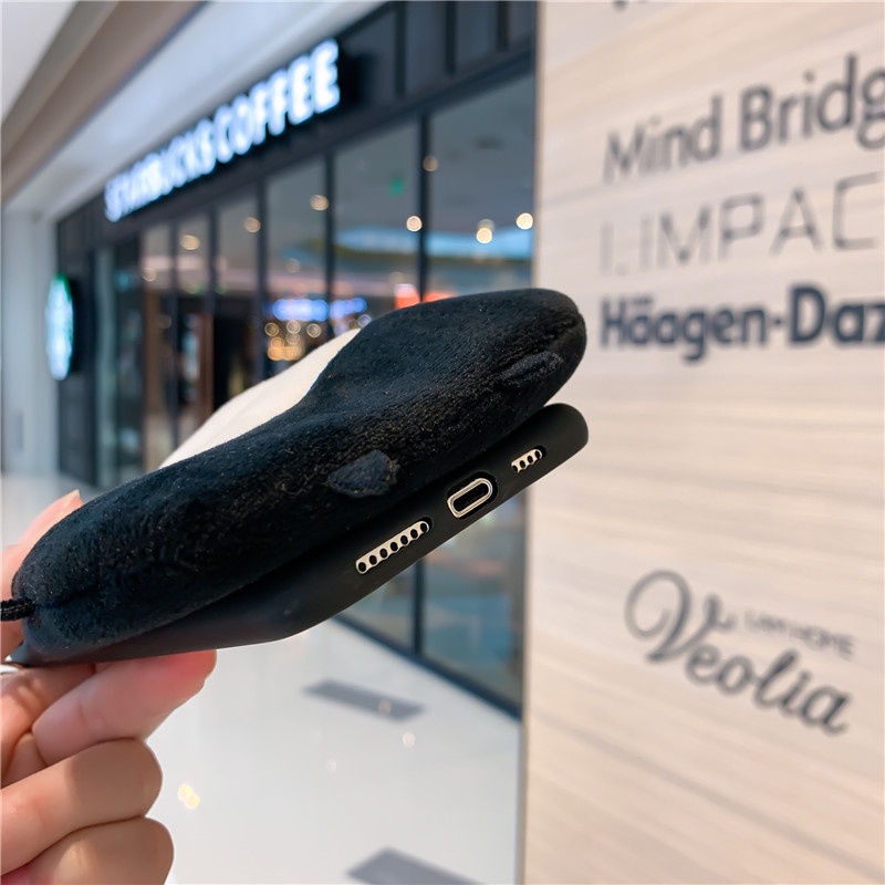 Ốp Điện Thoại Hình Vô Diện Có Khóa Kéo + Dây Đeo Cho Iphone 14 Pro Max 13 Mini 12 11 X Xs Xr 5 5s 6 6s 7 8 Plus Se 2020