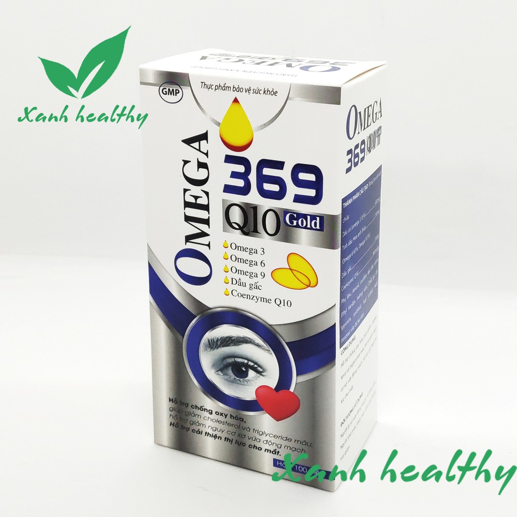 Omega 369 Q10 Gold Viên dầu cá  giúp Bổ não, sáng mắt, khỏe mạnh tim mạch, tăng cường trí nhớ