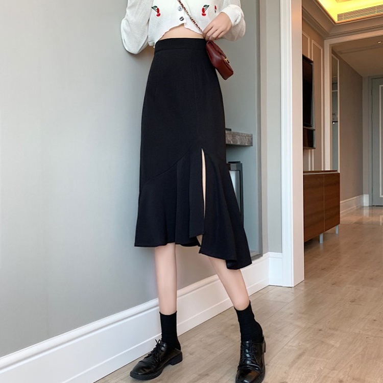 Chân váy IELGY dáng chữ A lưng cao phong cách Hàn Quốc thời trang dành cho nữ