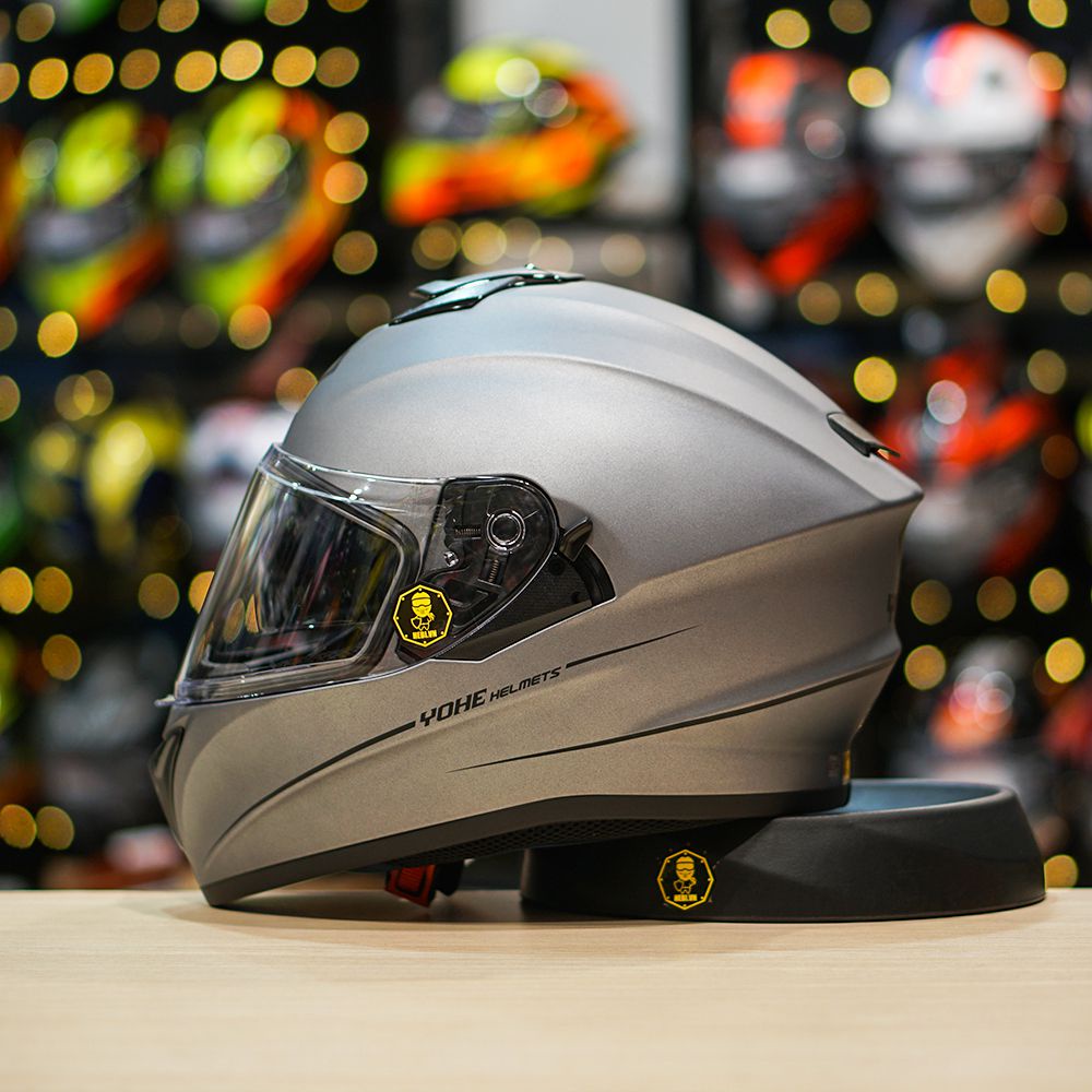 Nón Fullface 2 Kính Yohe 981 Xám Titan Chuẩn ECE