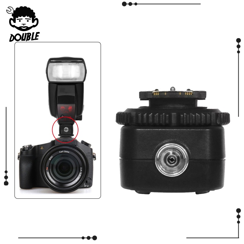 [DOUBLE] TF334 Pixel Hot Shoe Adapter for Sony A7R NEX6 RX1R RX10 RX100II HX50 Camera