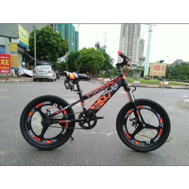 Xe đạp thể thao phanh đĩa, bánh đúc , giảm sóc 2 càng cho bé 18, 20 , 22 inch