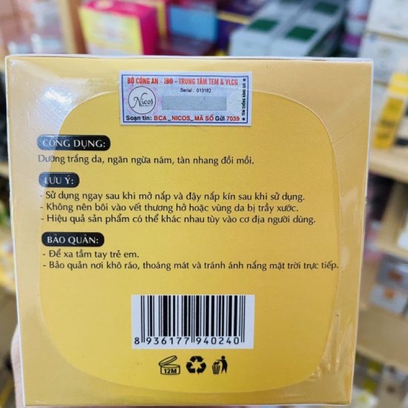 Kem face men gạo Nicos Beauty chính hãng