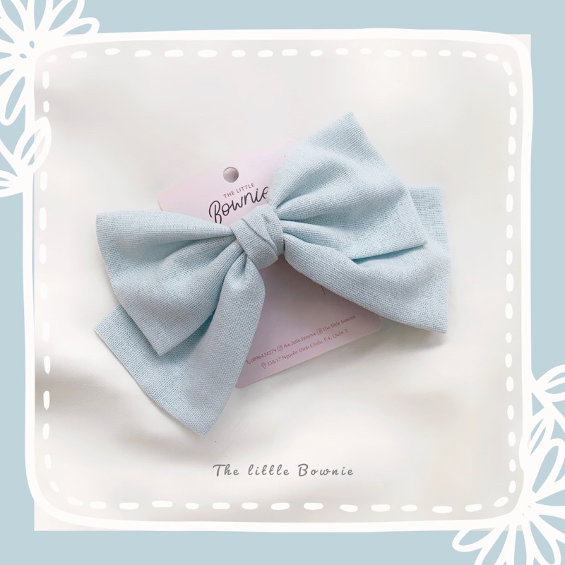 Kẹp tóc nơ 2 tầng linen Belle Scrunchies