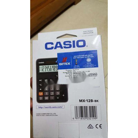 Máy tính Casio  MX-12B-BK chính hãng