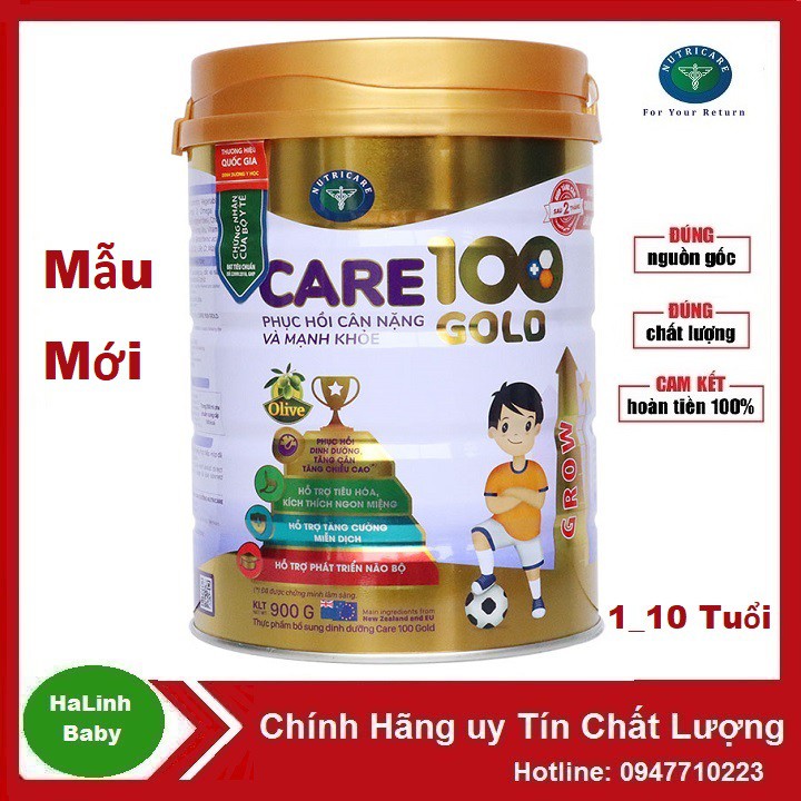 Sữa bột Care 100 Gold 900g ( Date Mới Nhất )