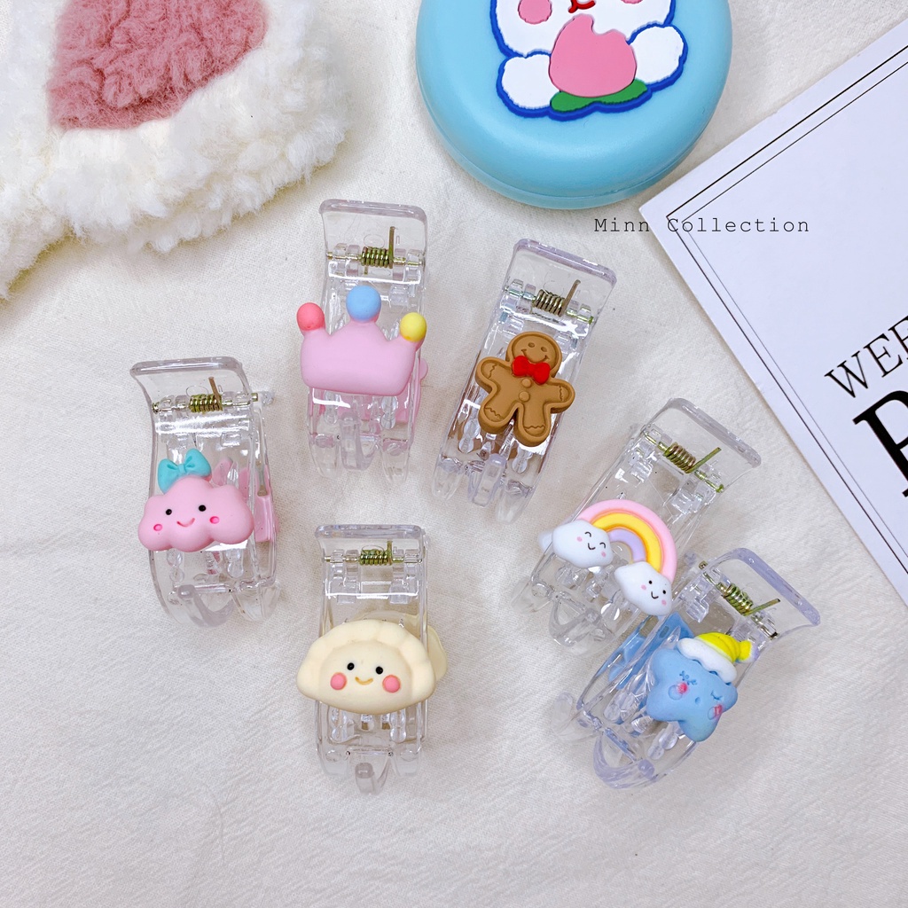 Kẹp Tóc Càng Cua 3 Răng 5 Răng Hoạt Hình Dễ Thương