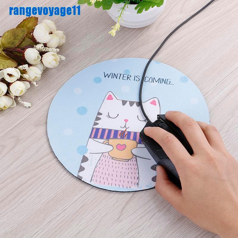 1 Miếng Lót Chuột Cao Su Chống Trượt Hình Tròn Dễ Thương