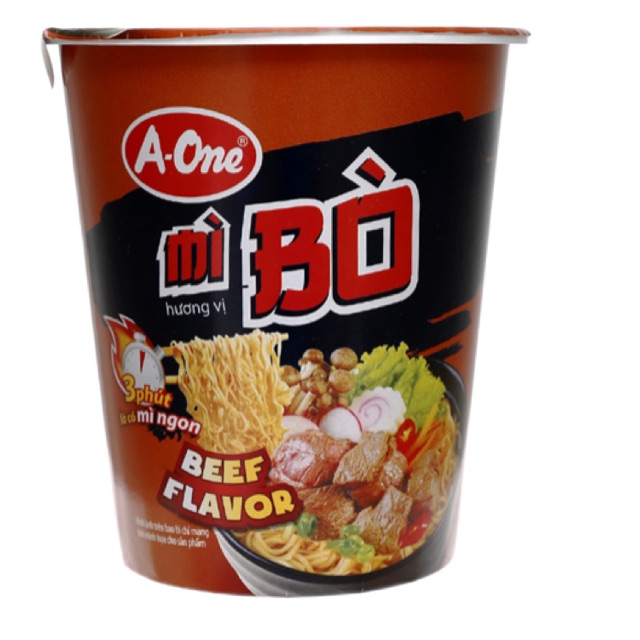 Mì ly A-One hương vị thịt Bò 65g