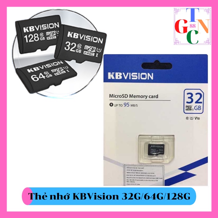 Thẻ nhớ Micro SD KBVISION 32G 64G 128G thương hiệu Mỹ - chất lượng Mỹ