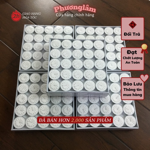 Hộp 100 viên Cháy 4h Nến Tealight - An toàn môi trường, MẪU MỚI