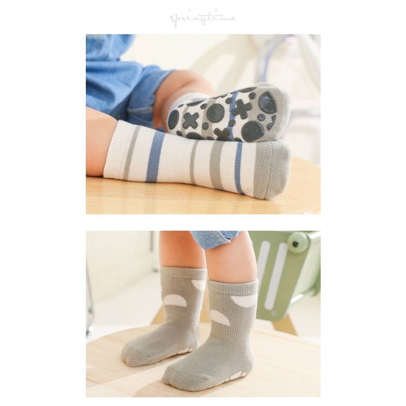 Vớ Cotton Cotton Cotton Đế Bằng Chống Trượt 2006 Dành Cho Trẻ Sơ Sinh