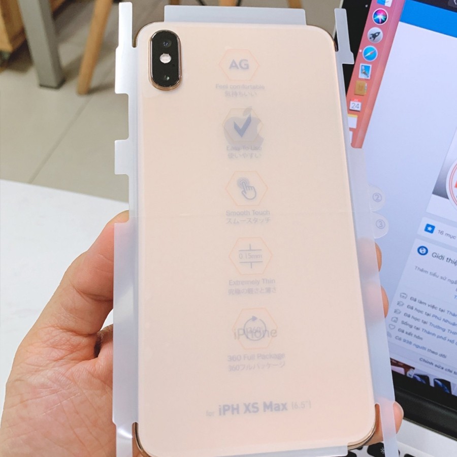 Tấm dán PPF iphone, miếng dán ốp lưng ip 6 7 8 x 11 12 đàn hồi cường lực chống va đập, không làm xước máy