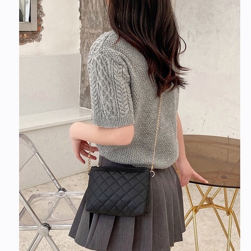 Clutch nữ túi trám thời trang túi đeo chéo mini dây xích túi ví