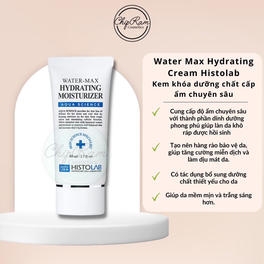 KEM DƯỠNG ẨM TỐI ƯU WATER MAX HYDRATING CREAM HISTOLAB