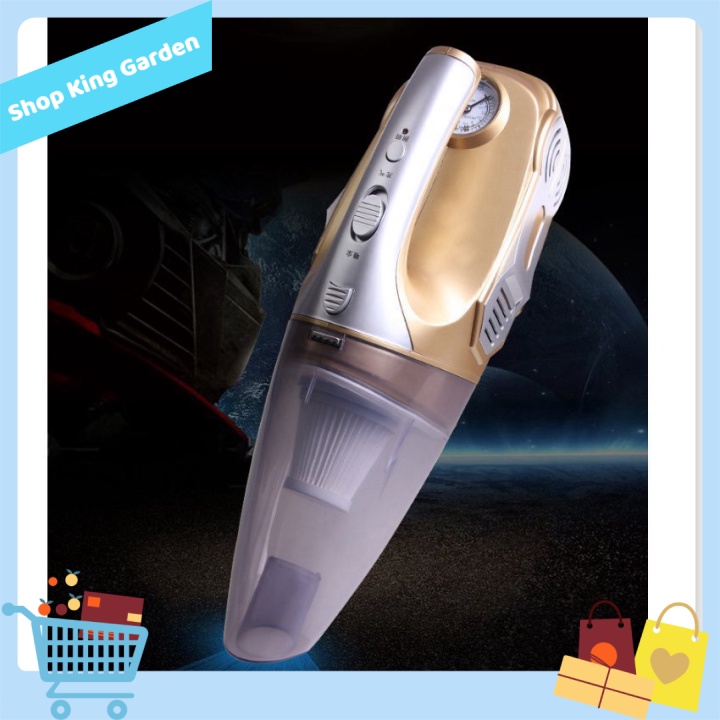 Máy hút bụi cầm tay mini kiêm bơm lốp ô tô 4 in1 hàng - King's Garden
