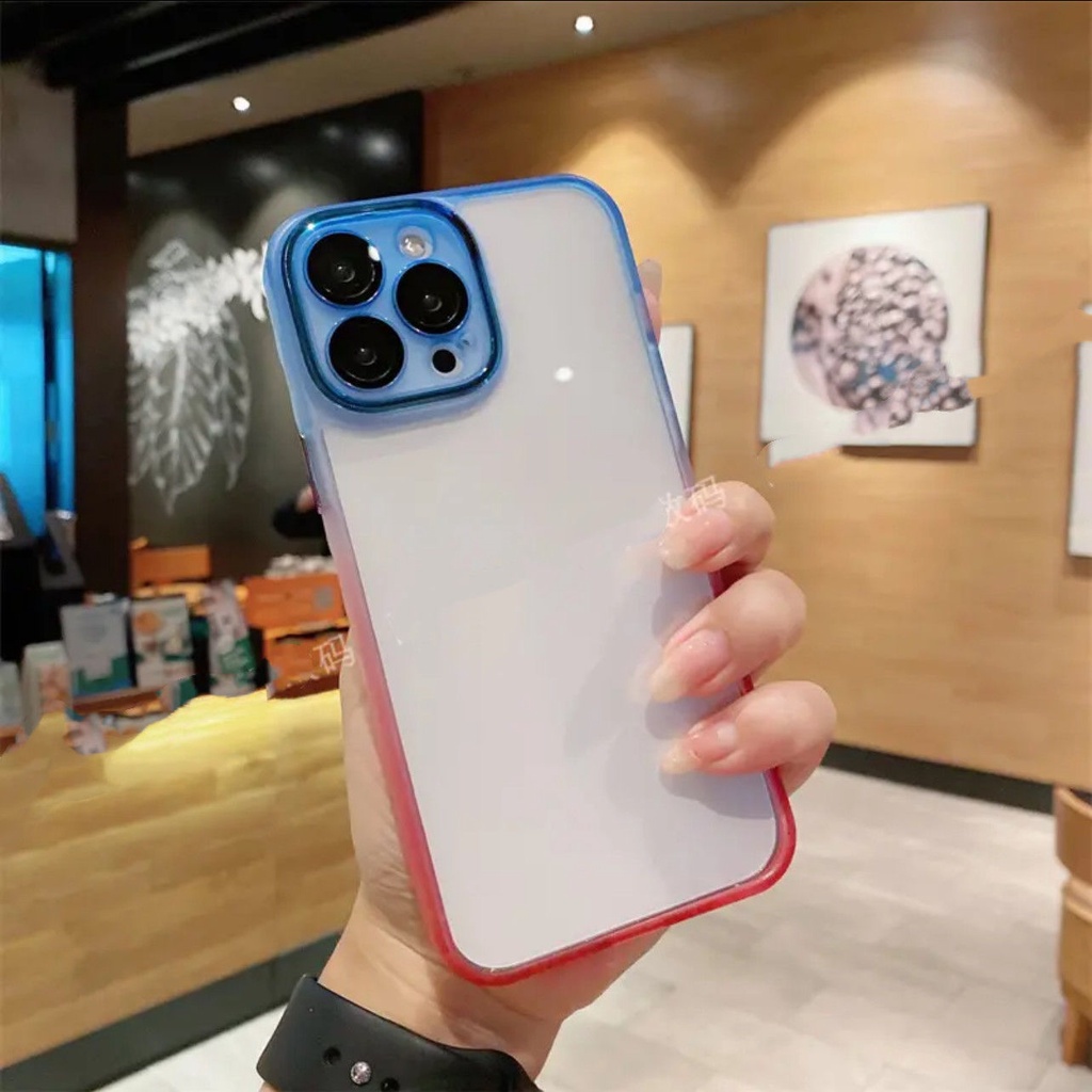 Ốp Điện Thoại TPU Màu Gradient Cho iPhone 13 pro max 12 12pro 12 pro max 7 8 plus xs / x XR xs max 11 11 pro 11 pro max