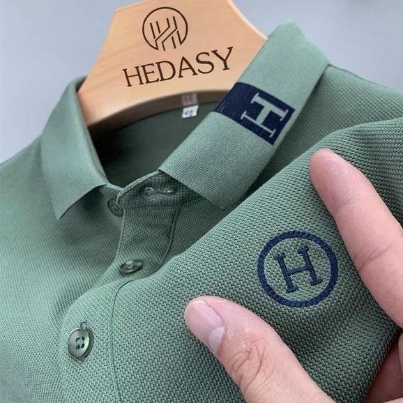 Áo polo nam cao cấp áo thun có cổ thêu chữ H Hedasy APL01