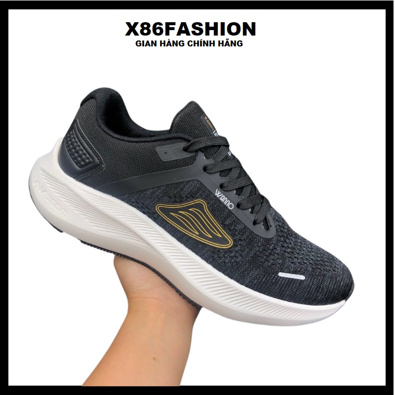 Giày thể thao sneaker nam cao cấp WANNO xám vàng (WN11) (BẢO HÀNH 1 NĂM)