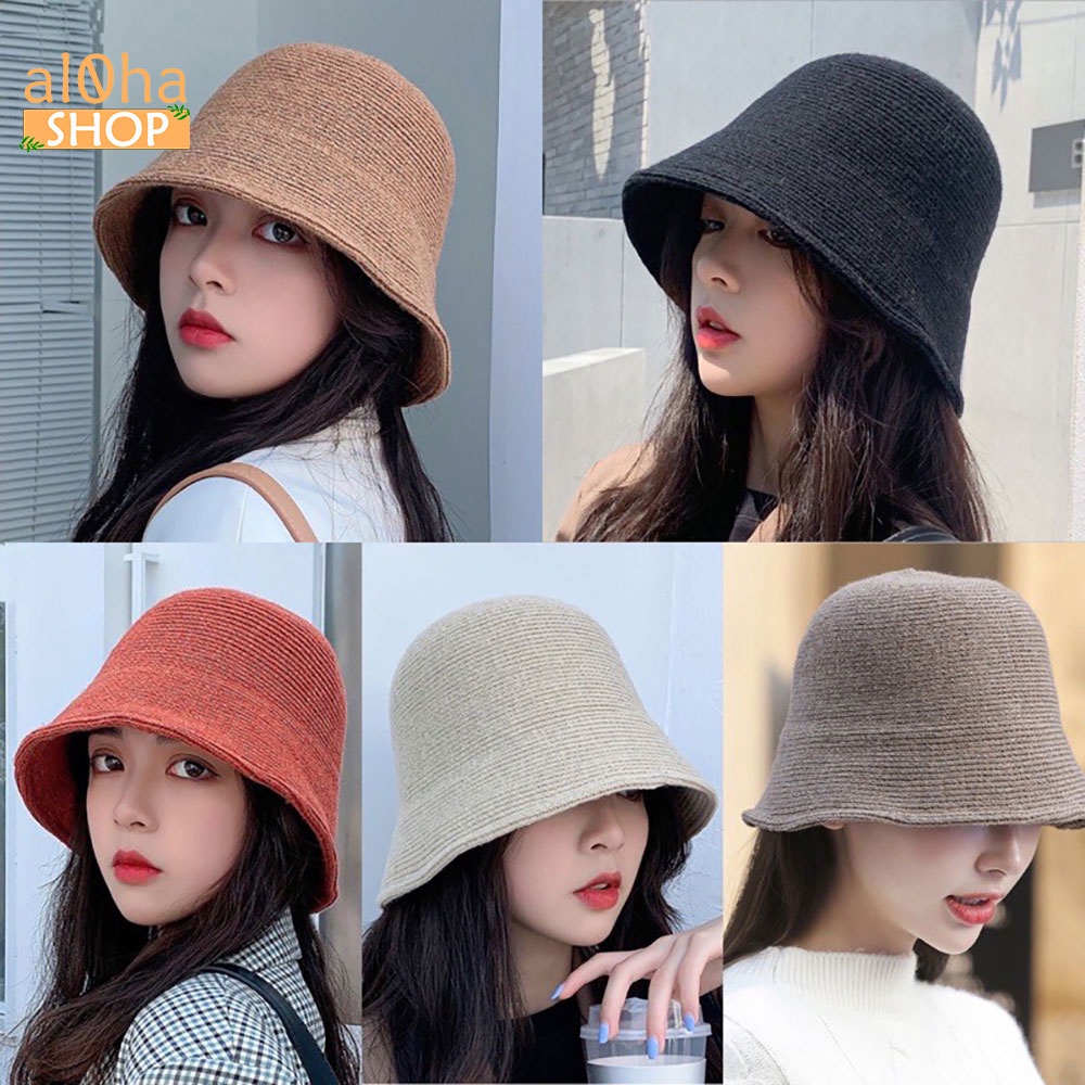Nón bucket vải bố vành cụp trơn - mũ tai bèo Ulzzang phong cách, cá tính Unisex nam nữ - al0ha Shop