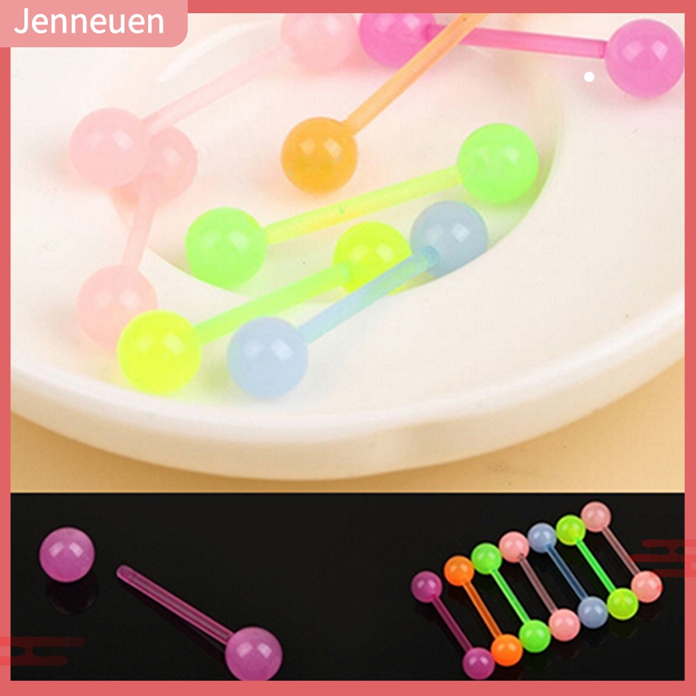 Set 7 Khuyên Mũi Acrylic Phát Sáng Trong Tối Độc Đáo