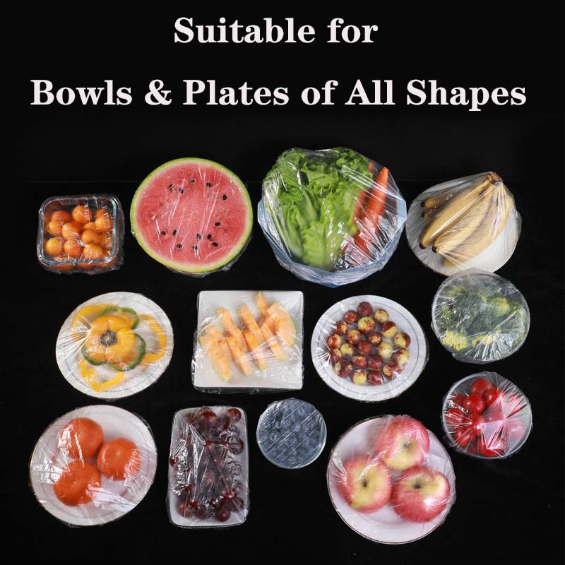 Set 100/50/10 túi nhựa co giãn bọc tô chén bảo quản thực phẩm chống bụi sử dụng một lần