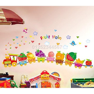 Decal dán tường Đoàn tàu hoa quả