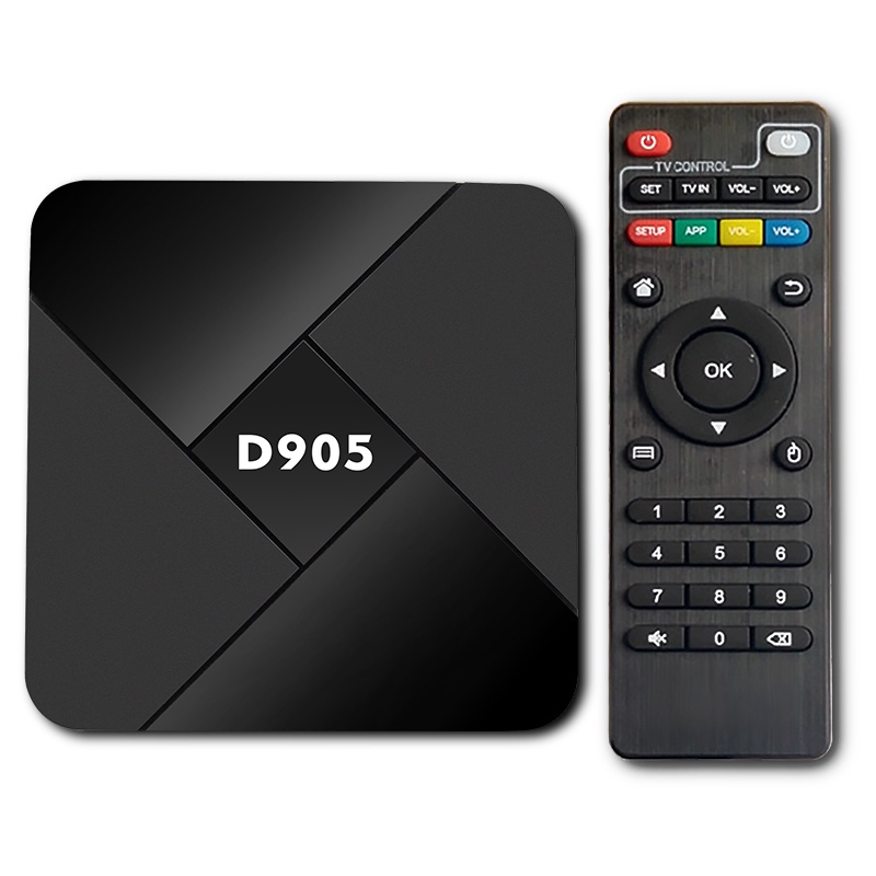 TV Box thông minh D905 10.0 4GB 32GB Wifi 2.4G 4K Amlogic S905 Youtube Android kèm phụ kiện