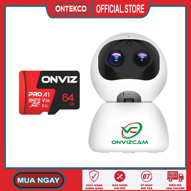 Camera ONVIZCAM RB20 wifi robot mắt kép siêu zoom 10x sử dụng app Carecam pro- BH chính hãng 12 tháng