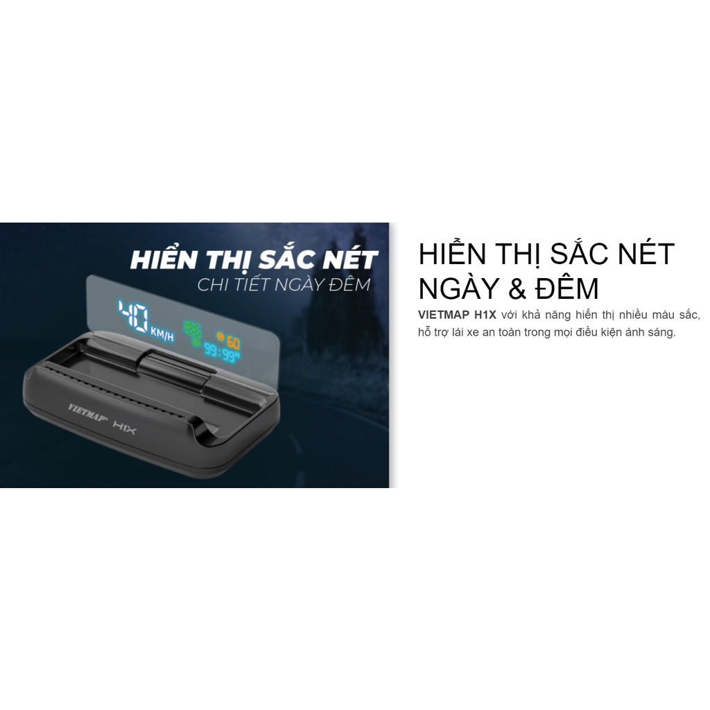 VIETMAP HUD H1X - Màn Hình Hiển Thị Thông Tin Thông Minh