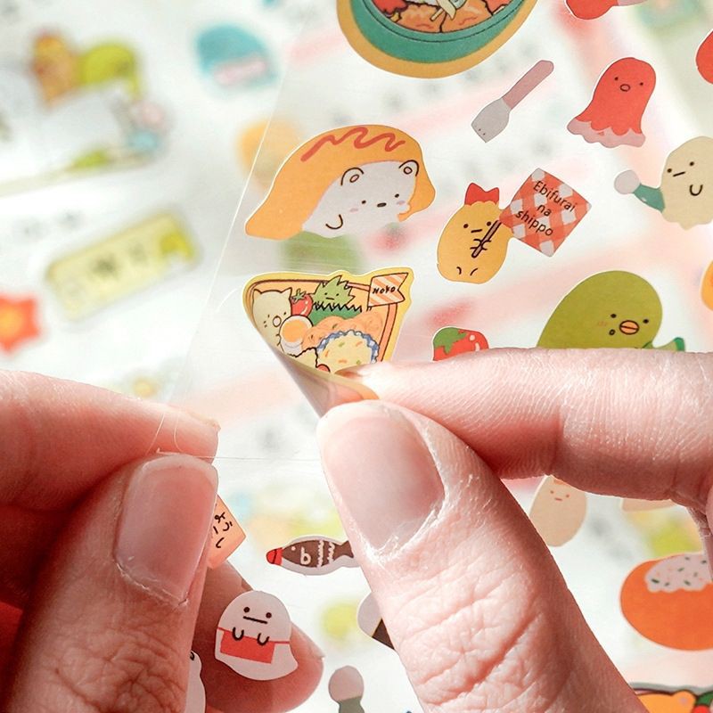 🍙Sticker English 🍘PVC,cute