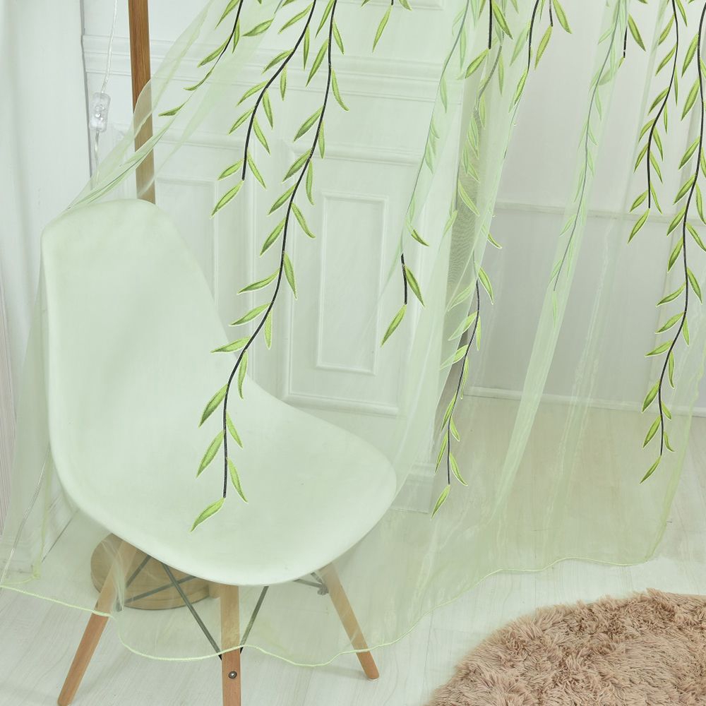 Rèm cửa vải voan hoa văn thời trang sang trọng