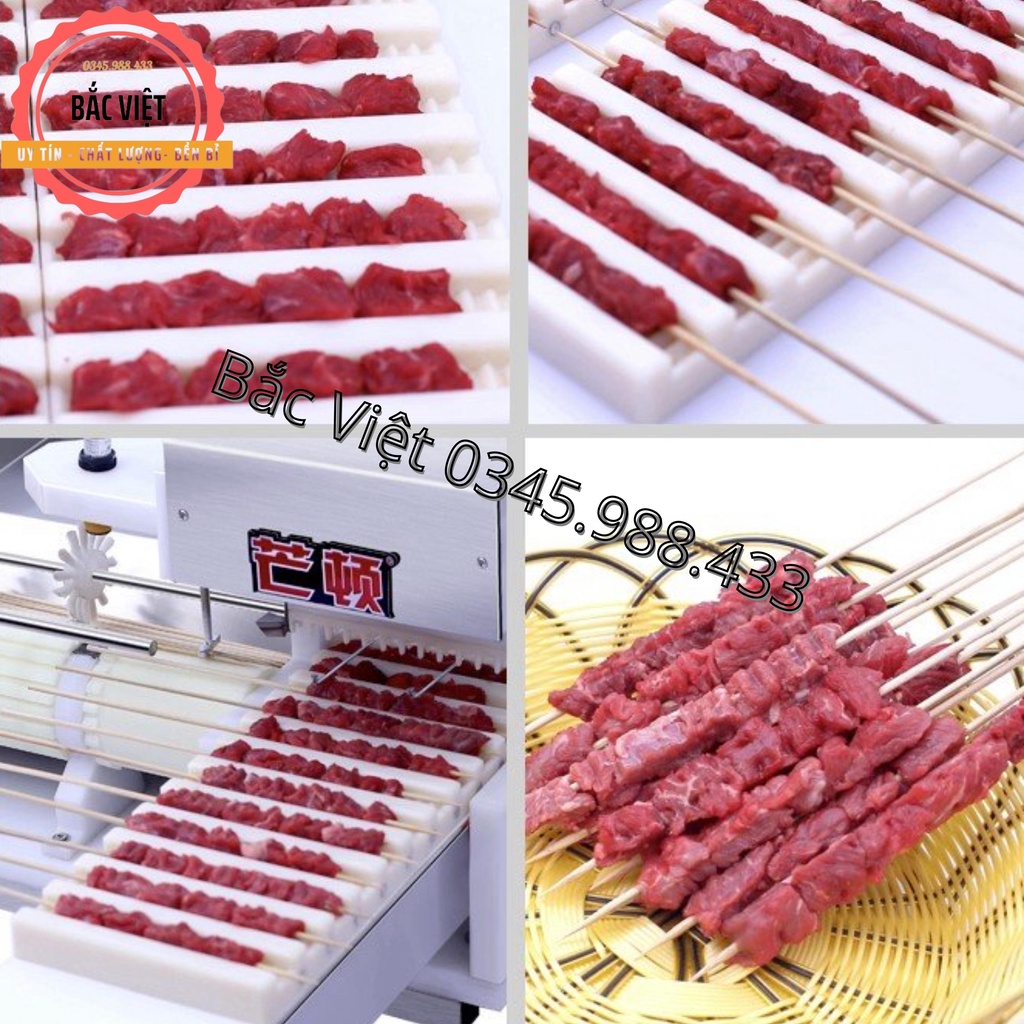 Máy xiên thịt , xúc xích tự động - máy xiên que thịt nướng, hải sản đa năng - Bảo hành 12 tháng