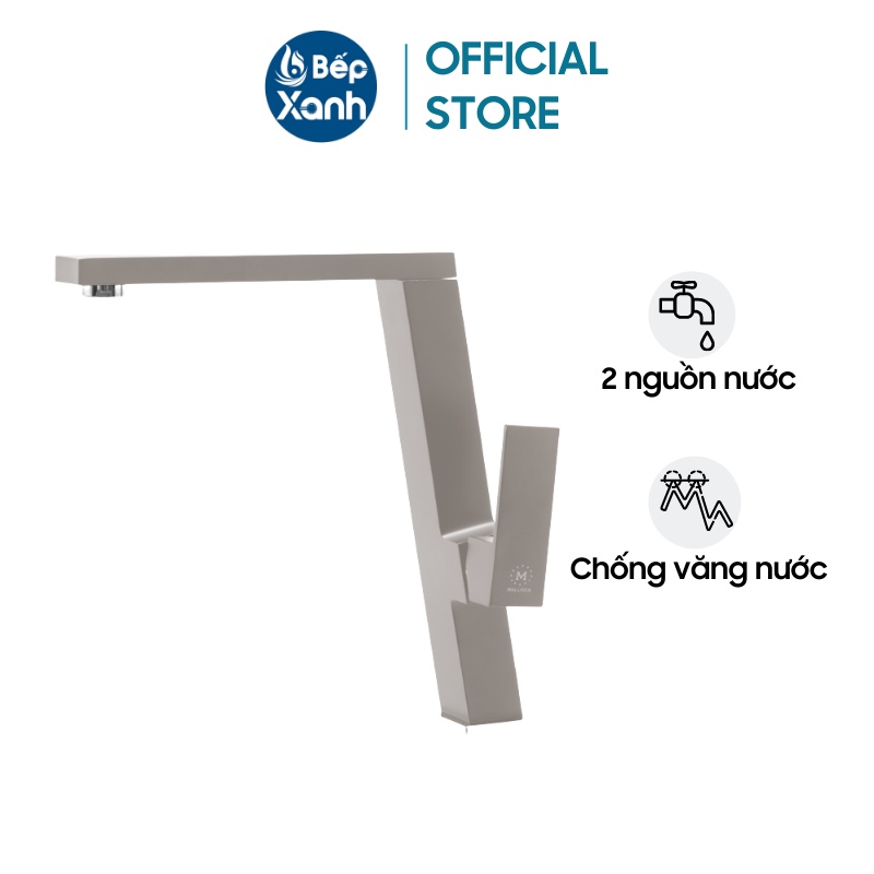 Vòi rửa chén Malloca K131CR - 2 nguồn nóng lạnh, Bộ lọc tạo bọt, chống văng nước